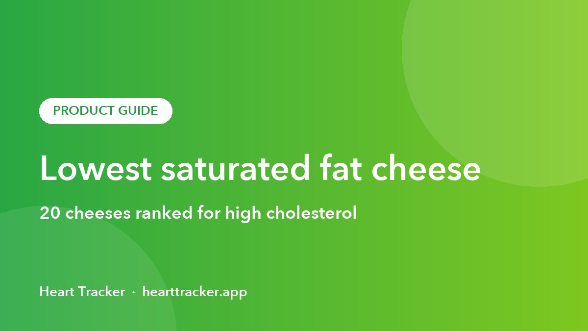 Lowest saturated fat cheese: 20 cheeses ranked