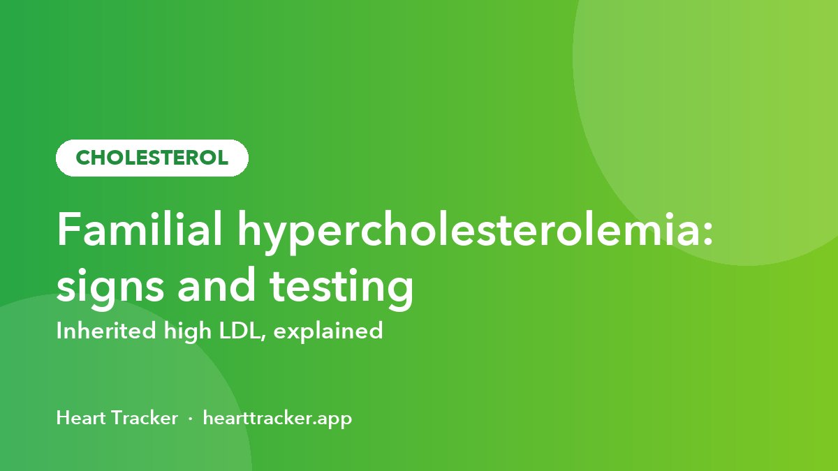 Familial hypercholesterolemia: signs, testing and what to do