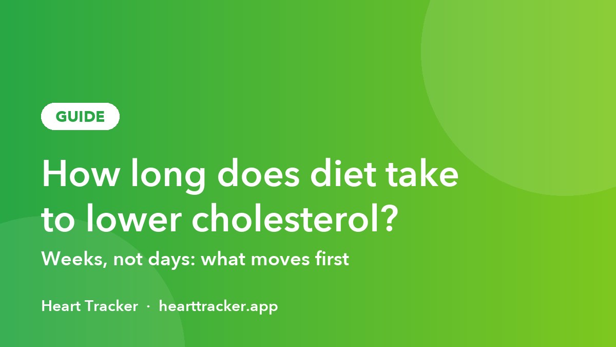 How long does it take to lower cholesterol with diet?