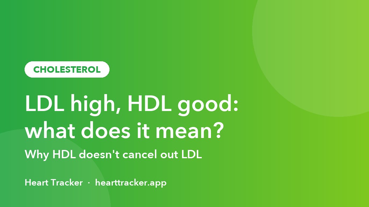 LDL high but HDL good: what does it mean?