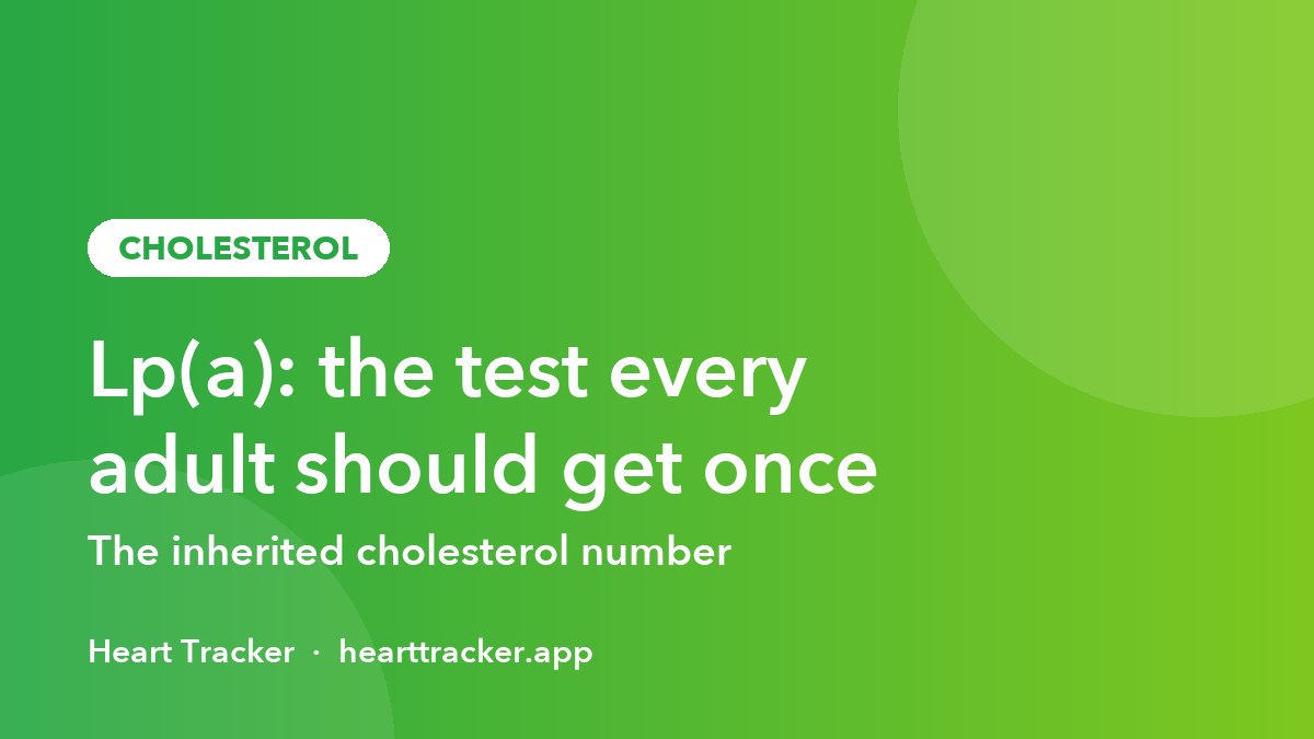 Lp(a): the inherited cholesterol test every adult should get once