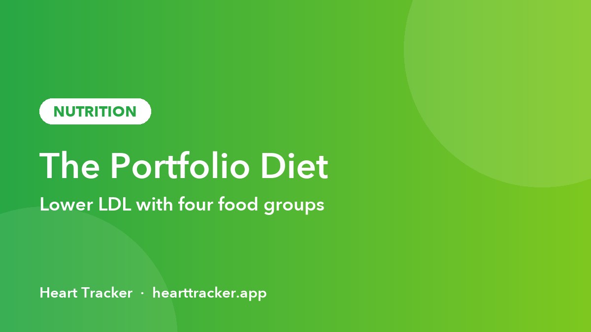 The Portfolio Diet: a complete guide to lowering LDL with food